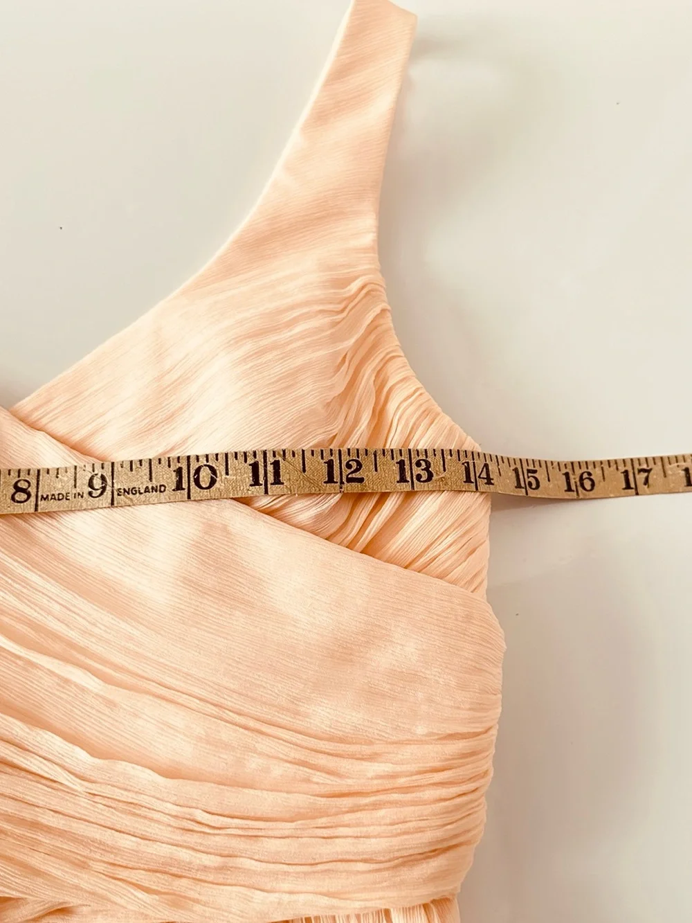 J.Crew 100% Silk Crinkle Chiffon Maxi Dress Peach Bridesmaid Wedding Size 2